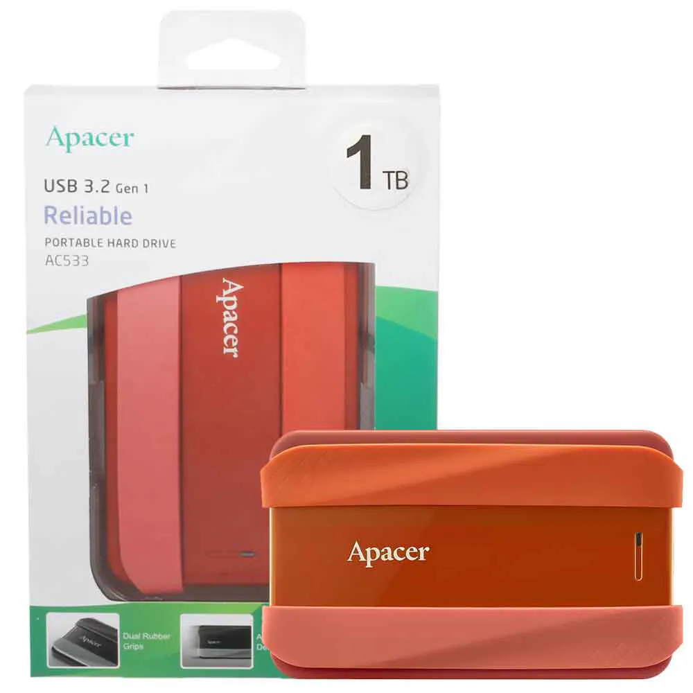 024a3e72bc582545b590ab3ee78c27adef079cd838bdc56bef564b41428948a8.webp هارد اکسترنال اپیسر مدل Apacer AC533 1TB قرمز