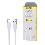 کابل تایپ سی اوی مدل awei USB CABLE سفید