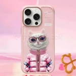 قاب اپل مدل Nimmy Cool Cute White rich beauty IPHONE16 ProMax صورتی