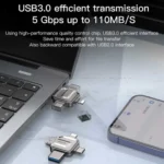 مبدل OTG و فلش مموری 4 سر یسیدو مدل YESIDO FL15 128G