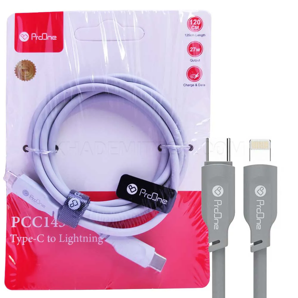 0613ddd0653ce92c6fc4ffd8071d0f875575cc135045287c36933a5afa5bac03.webp کابل لایتنینگ پرووان مدل PROONE PCC143 PD طوسی