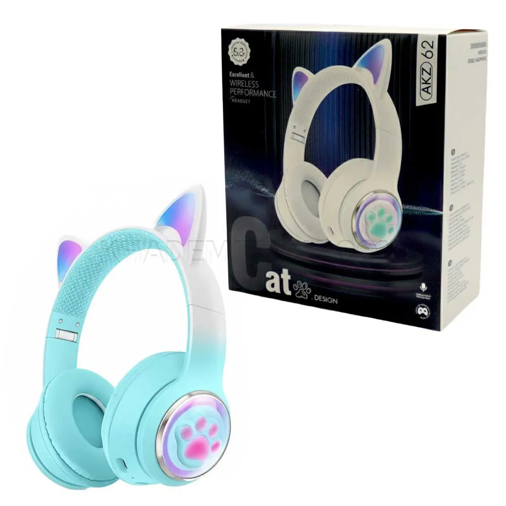 06d51d97dadc7263d04699bccc0932cbd15255b5b1ea722c6238412033aa3c84.webp هدست بی سیم فانتزی طرح گربه مدل Wireless AKZ 62 آبی