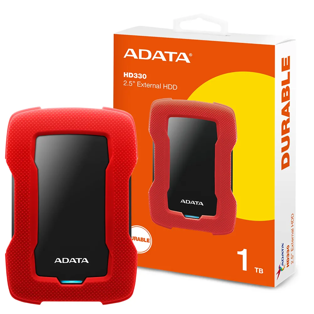 084620cb2a46f8c6d402f58c0025b0356f53a335962dd7283dbfb2090c4d6ae0.webp هارد اکسترنال ای دیتا مدل ADATA HD330 1TB قرمز گارانتی آونگ