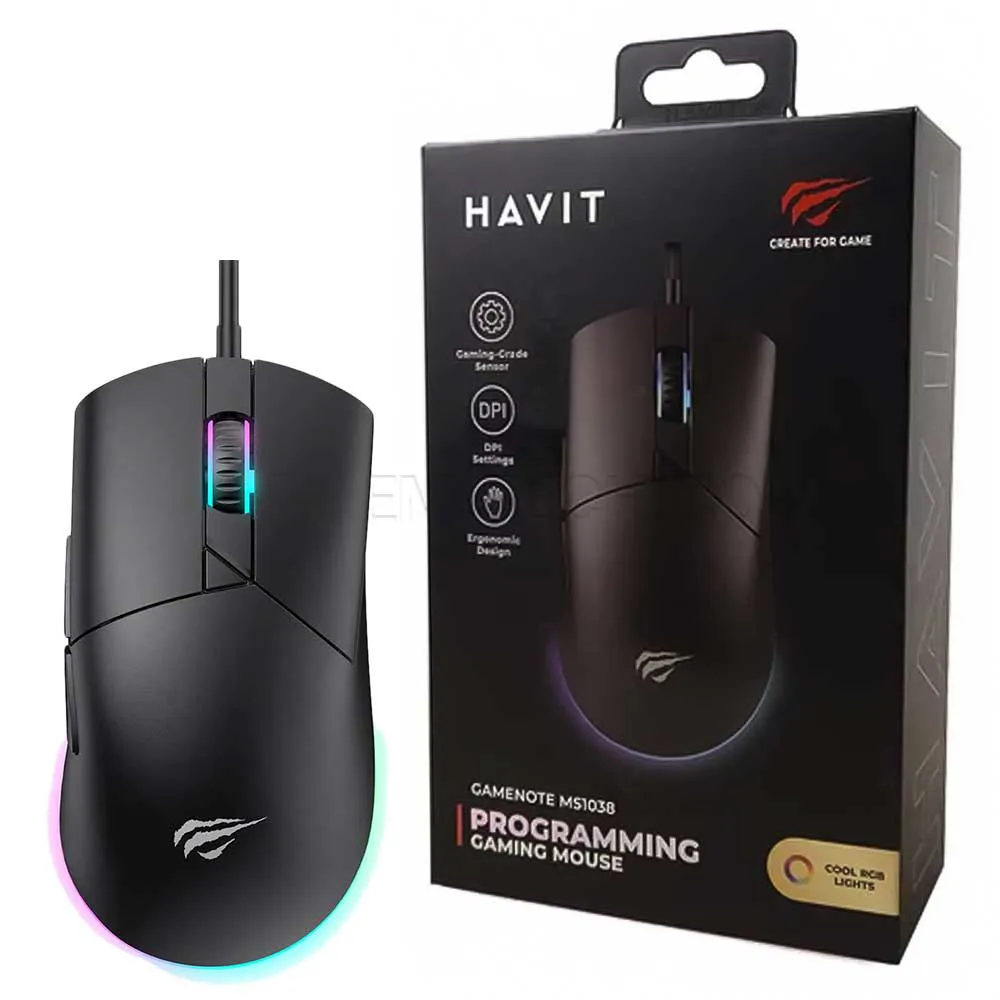 0849c0dbbe3010e6627f7a3a96d9e6aee90caf7c91147aa2a0d57ce7806bd72b.webp ماوس سیم دار هویت مدل HAVIT MS1038 مشکی