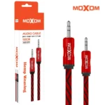 کابل صدا کنفی موکسوم مدل MOXOM AUX-62B قرمز مشکی