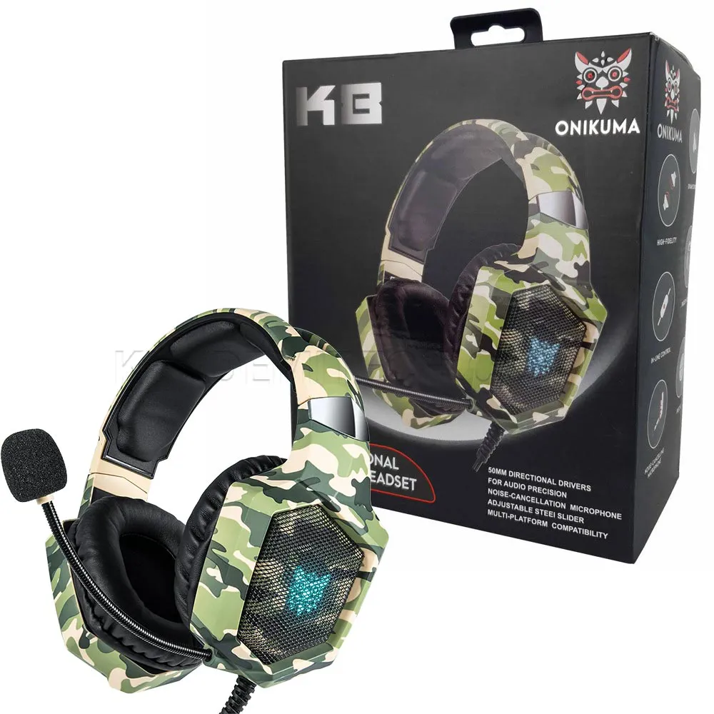 09ae01cb44728d71d212531543b8350579bb7002dc5b019b0c3fbd3eecc3d0a1.webp هدست سیم دار گیمینگ اونیکوما مدل ONIKUMA K8 سبز چریک