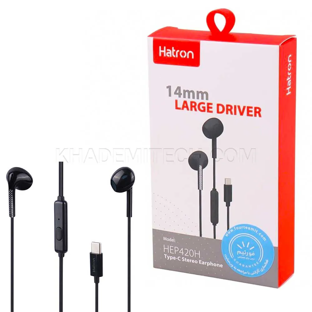 0a173d101b3bf39c7867bdf476270e5b1801ab32553b3f1feb94921c040991ed.webp هندزفری سیم دار هترون مدل HATRON HEP420H Type-c مشکی