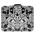 کیف PS4 طرح فانتزی سفید مشکی