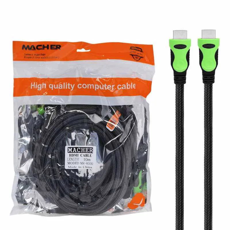 0c23da435fb10a386a268a23f3fb3731b2c81c649a0190993fda4629c9889089.webp کابل HDMI مچر مدل MACHER MR93 3D 10M