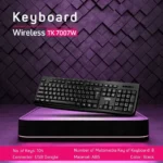 کیبورد بی سیم تسکو مدل TSCO TK 7007W مشکی
