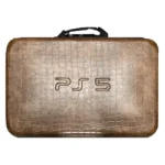 کیف Slim PS5 طرح چرم قهوه ای