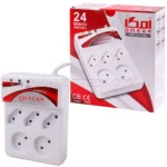 محافظ برق پنج خانه امگا مدل OMEGA بدون کلید سیم کوتاه