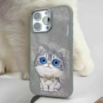 قاب اپل مدل Nimmy Big Eyes Cat IPHONE 16Pro نچرال