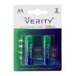 باطری شارژی 2 کارتی قلمی وریتی VERITY 2500mAh