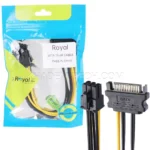 کابل برق رویال گرافیک ROYAL 6PIN to SATA