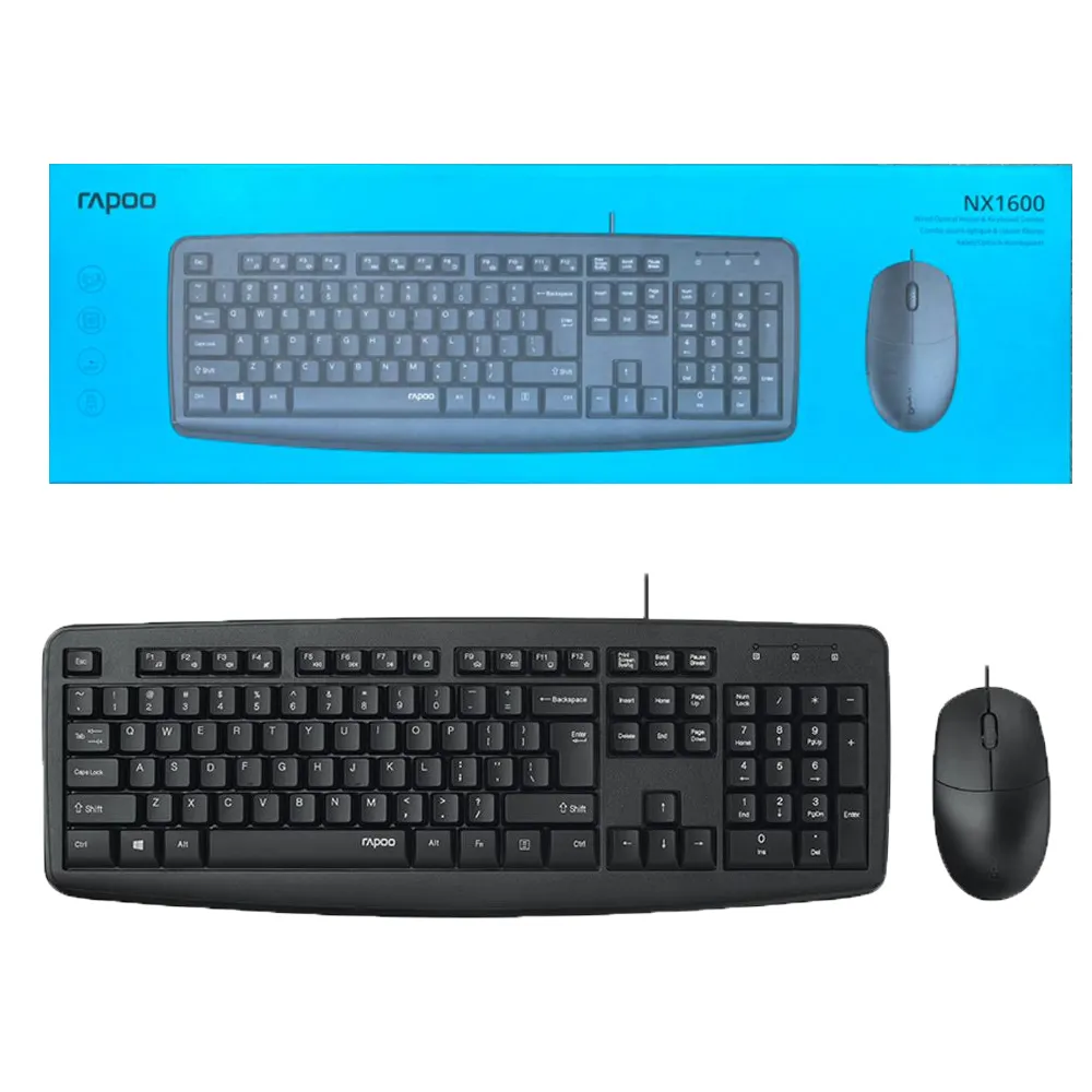 12219660a9a39f689ffc8ca5e668a8727b9cd233a69e63827189c4278e173bdc.webp کیبورد ماوس سیم دار رپو NX1600 مشکی RAPOO