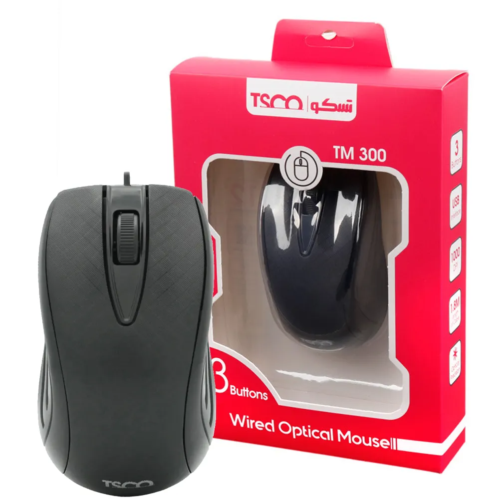 12b230bcb3c4c5031c0a23f1c5547184baee4854fa1c962af649fdb38ba41d7a.webp ماوس سیم دار تسکو مدل TSCO TM300
