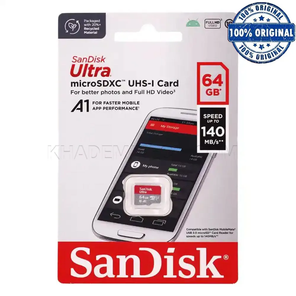 14533c698c6efcda76e97f37cab612f10a47b732ce6ab786b36bbf329c079fdb.webp رم میکرو سندیسک مدل SanDisk 140MB 64G گارانتی آسان سرویس