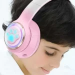 هدست بی سیم پرووان مدل PROONE PHB3585 فانتزی گربه ای مشکی