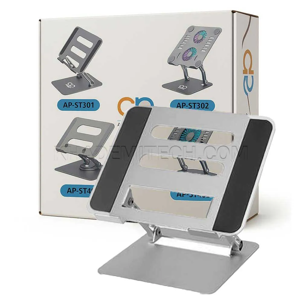 1a0defe8709e82a83dbbbcde455a957f8beef77fd4fae25f3e92efbf0186a8e1.webp هولدر تبلت آرمور پلاس مدل ARMOR Plus AP-ST301 خاکستری