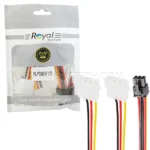 کابل برق رویال مدل ROYAL 6PIN to 2 IDE power
