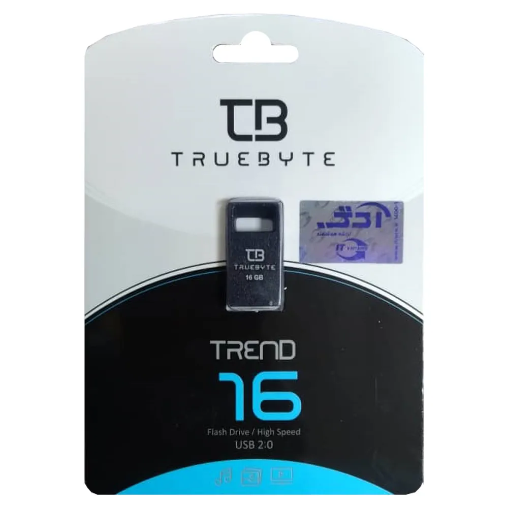 20a78c97bde6ff7127a091b480cc96e462705ff19bf6ee9cd178d3221f77cfa0.webp فلش TRUEBYTE TREND 16G گارانتی مادام العمر