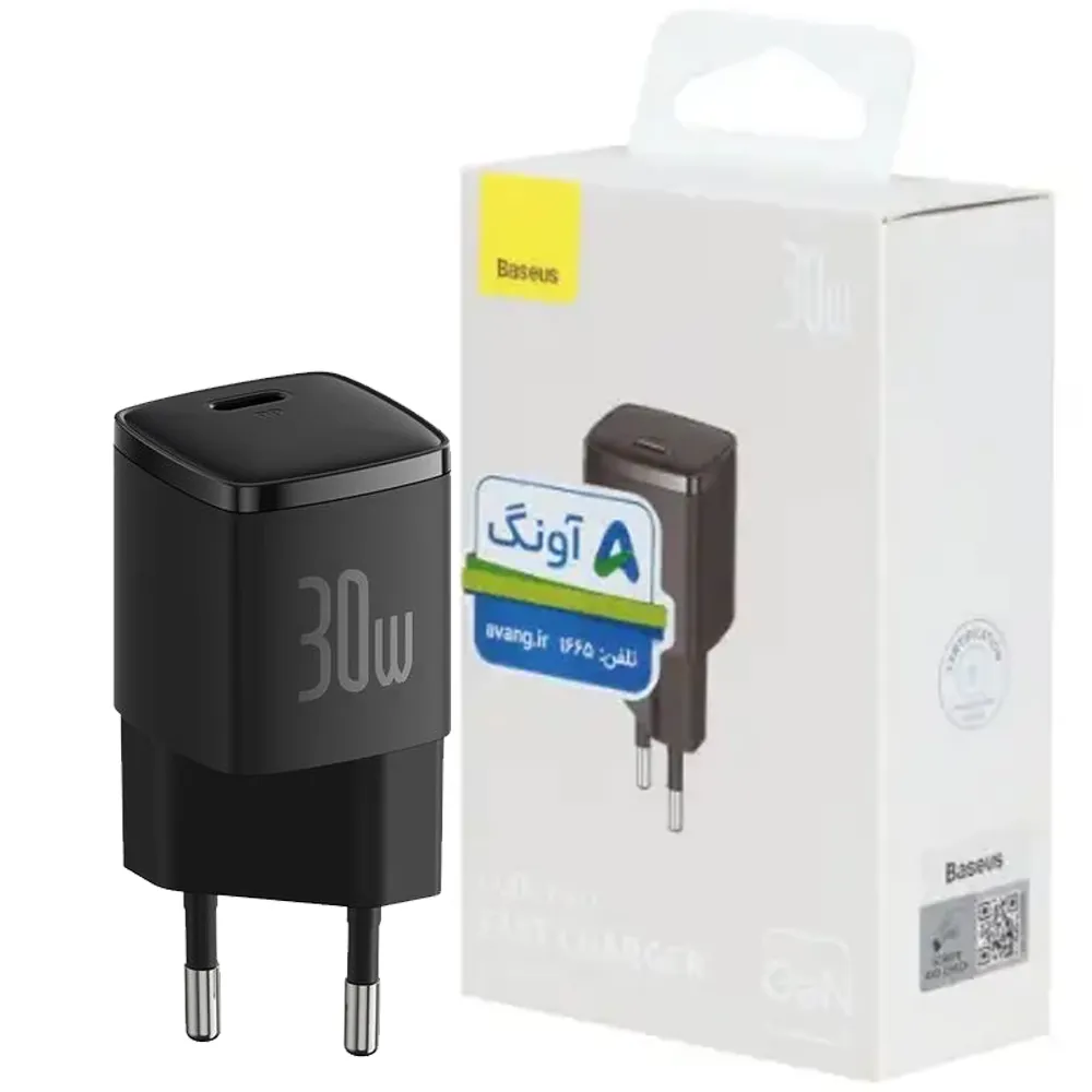 212ce284f428bd692008897163ab359fbd43f2cefb320a619e771bc8e4bd1001.webp کلگی شارژر مدل BASEUS 30W CCXF000301 مشکی