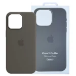قاب سیلیکونی اپل مدل Silicon MagSafe IPHONE 15 ProMax خاکی
