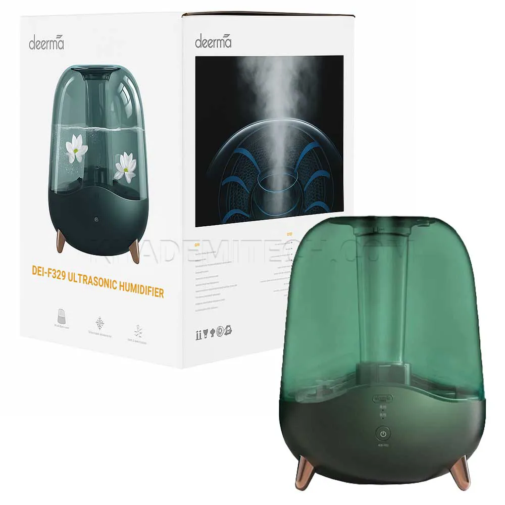 24c1c37e72a45597471ee9e248007c1a6847f5645e59f4a37e4d7011b250c7d2.webp دستگاه بخور و رطوبتساز سرد درما مدل DEERMA DEM-F329 یشمی