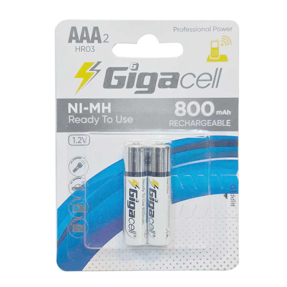 261699b39ca45a2e405404885e25257535e911c3e31045e63b59963f1db86b54.webp باطری شارژی نیم قلمی گیگاسل مدل GIGACELL 800MAH