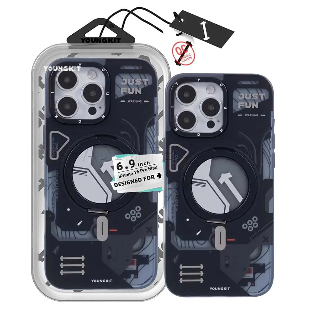 262d7b41a71dca81649c27c22c05437f28a8508e33f070c65ed998efce628021.webp قاب اپل یانگ کیت مدل YoungKit Techno 16 ProMax هولدر دار