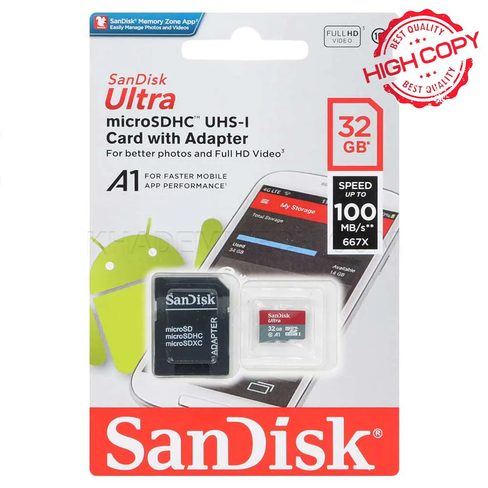 281a999db7182f955b20e0e5e4aa56cd88d6b615b692610e1c35b6ee0cf233ef.webp رم سندیسک مدل SANDISK 100MB A1 C10 32G