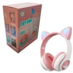 هدست بی سیم فانتزی طرح گربه مدل CAT EAR STN-28T صورتی