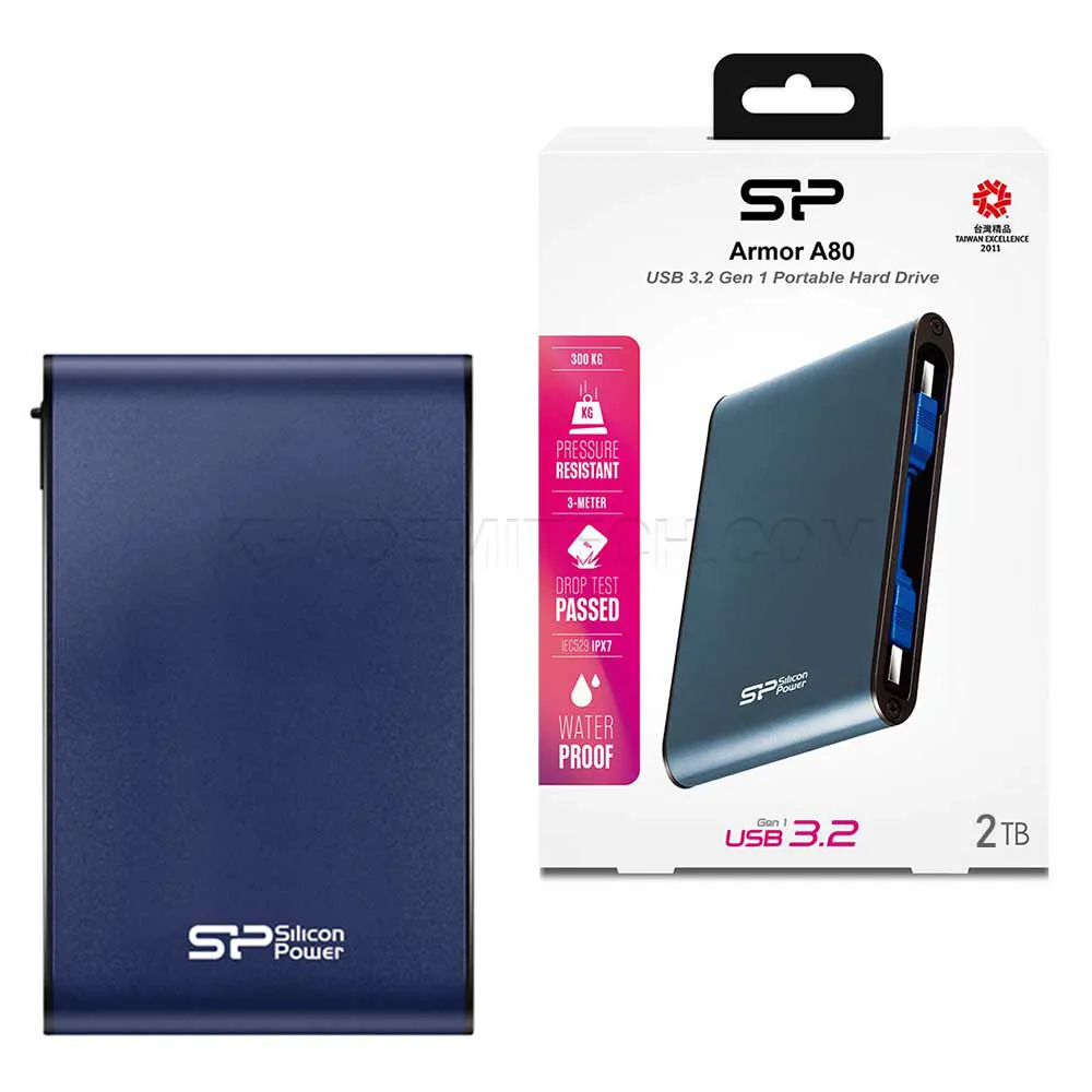296b385ffccaeeca76430f6b8bafb6585634b7e91c90326f7d22cdd1160dd1c0.webp هارد اکسترنال سیلیکون پاور مدل Armor A80 2TB سرمه ای