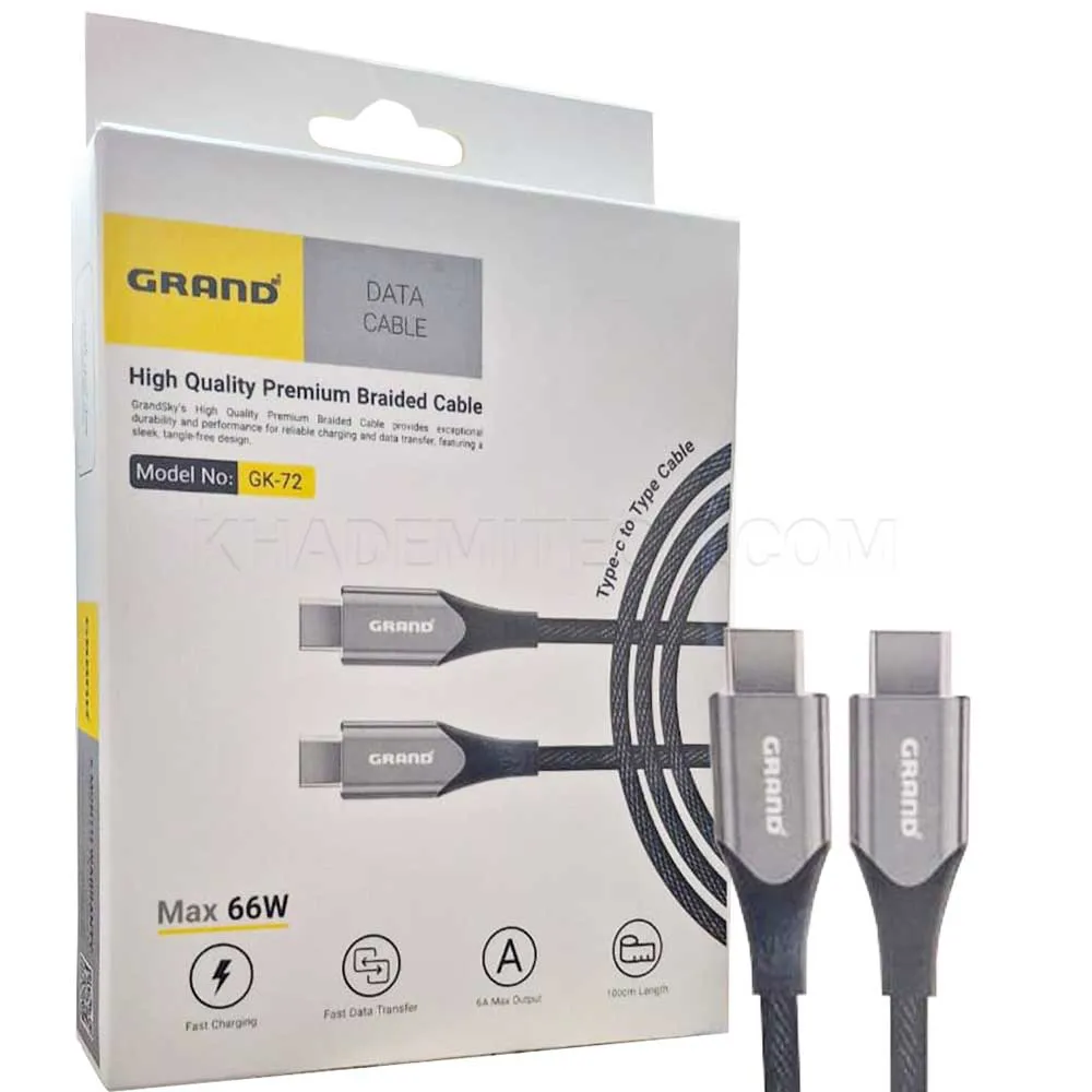 2a5315779aa420d7322e07f3b8daf7b9e75ae5cfb7387982b2b2578adf749a85.webp کابل تایپ سی گرند مدل GRAND GK-72 PD Type_C
