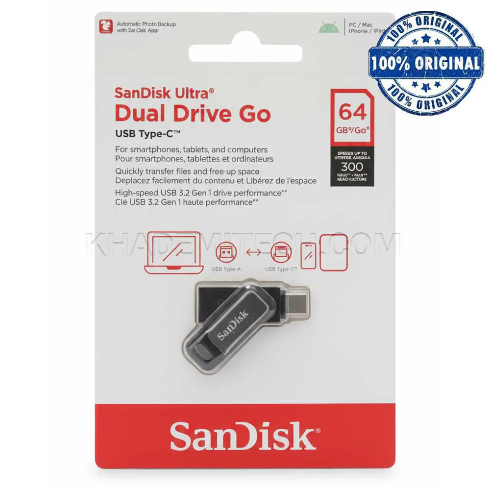 2c5a97f0784f6cc276a28585b010122b7b7e2b060869538b5d4e8555987283a3.webp فلش سندیسک مدل SanDisk TYPE_C GO 64G گارانتی آسان سرویس