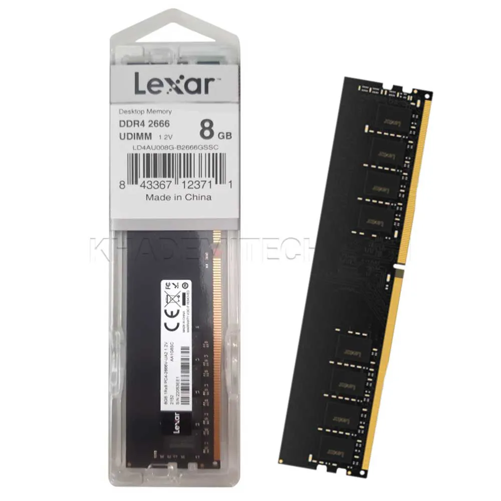 2e321177989b33679f8659a3b9f90cdee7a1f9da645de965690e6a790643c4b1.webp رم کامپیوتر لکسار مدل LEXAR DDR4 2666 UDIMM 8G