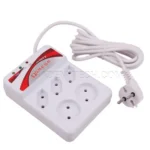 محافظ برق پنج خانه امگا مدل OMEGA بدون کلید سیم کوتاه