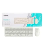 کیبورد و ماوس بی سیم ایفورتک مدل A4tech FG2300 بژ