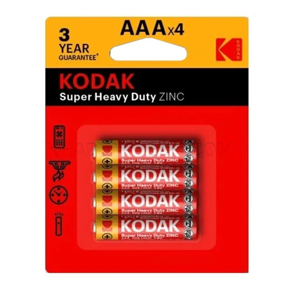 2ef10e2e3cc40598f5fc939486b1c3c8cc1175d2d67a3a6f337b7208c3cbdd8b.webp باطری ساده نیم قلم کداک مدل KODAK ZINC چهار کارتی