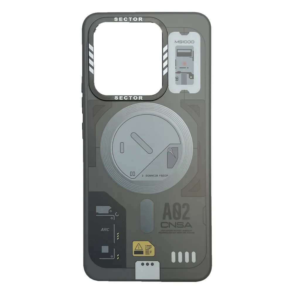 2f876fb449a2ec167c9e6796581ae6aa441862a754e707e4650df9f5b1de64ce.webp قاب XIAOMI poco X6 Pro طرح 9 خاکستری SECTOR