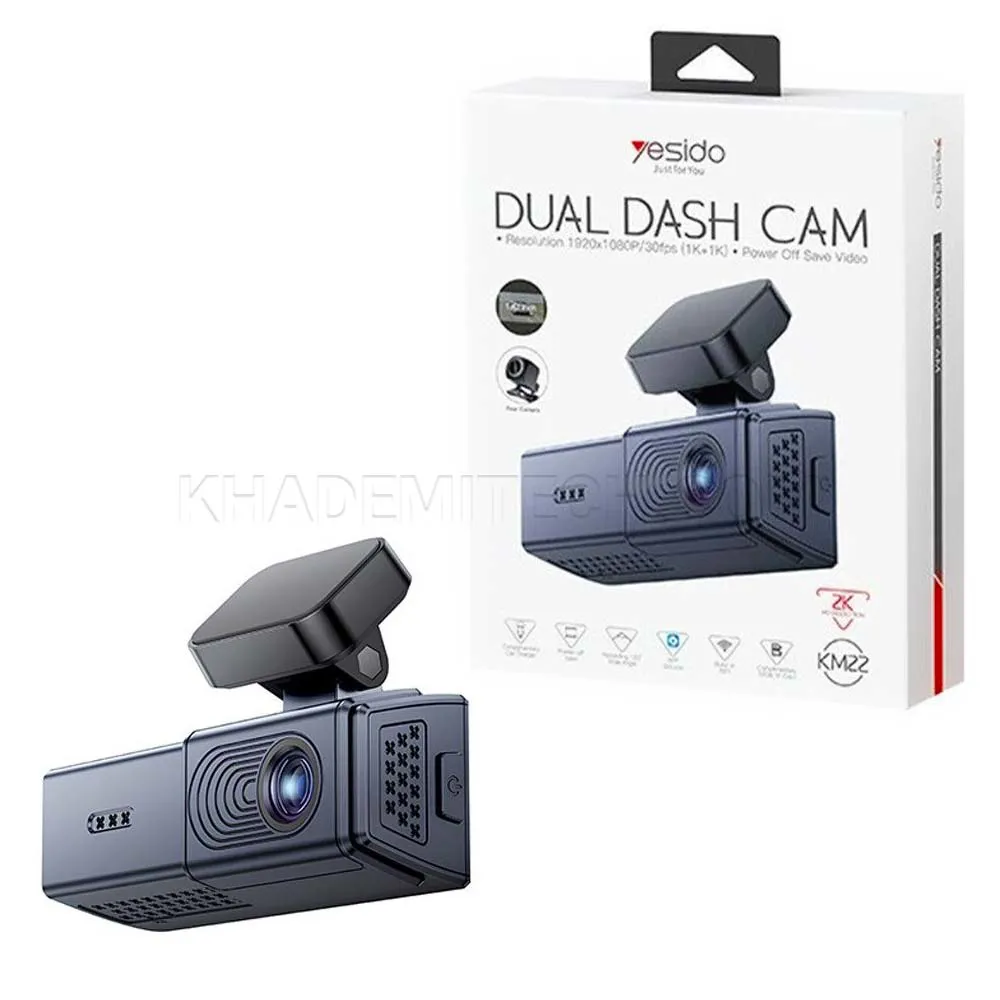 30459a9a7b85a5108eb7166c7008537b066681ca25e970b4d9acce6608fa93a2.webp دوربین ثبت وقایع خودرو یسیدو مدل Yesido DUAL DASH CAM KM22
