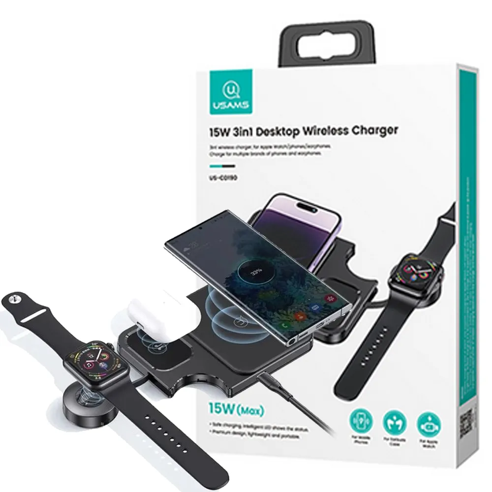 361c0ae7880d4e2756b676844140258523e9d563bd2a3fbc61fce06f1a055702.webp شارژر بی سیم یوسمز مدل 3IN1 CD190 Usams مشکی