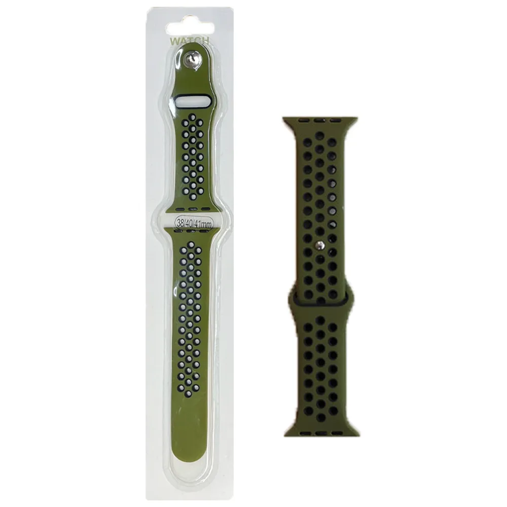 3621f693572b554b9ba3aaff4fcd6be25743a6ad47d28428ffae6dacb8f55f5d.webp بند اپل واچ NIKE 38mm/40mm/41mm زیتونی مشکی
