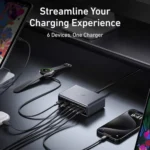 شارژر انکر مدل ANKER A2345341 6 Ports 250W نقره ای