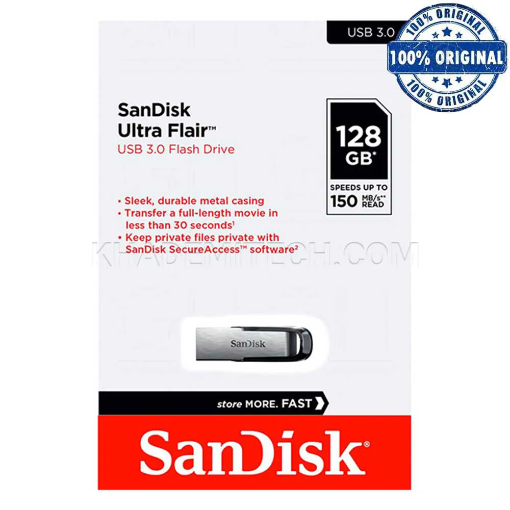 3b6989f4c17671f1c5e125f79c09df0f0d11a0ede0189ef51f68c40c079c2a0d.webp فلش سندیسک مدل Sandisk Ultra Flair USB3.0 128G گارانتی MGA