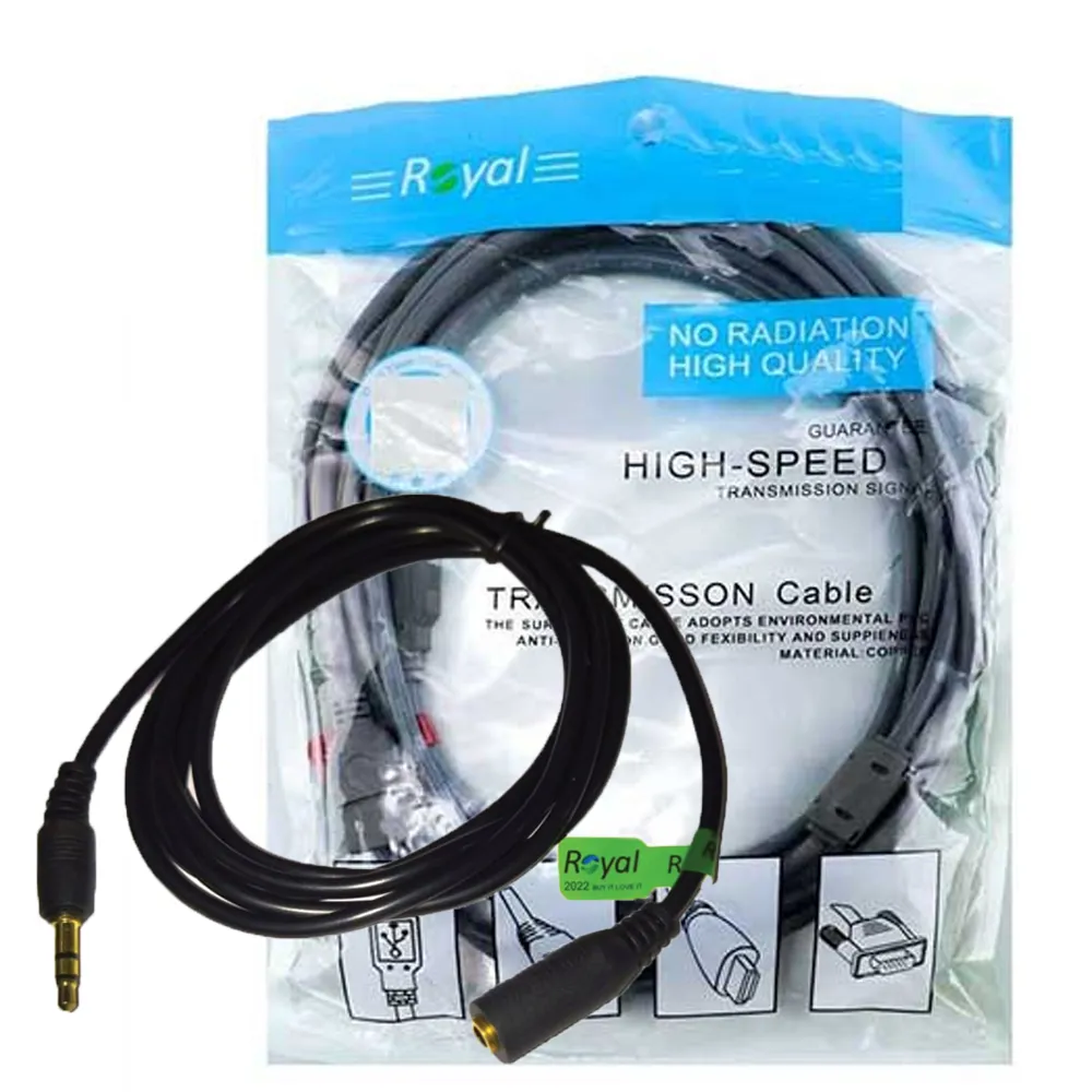 3bae89e1ecdcff3d4616b65ebd8e52aca0ce132f7b749c164962fad677d93db3.webp کابل صدا AUX افزایشی ROYAL 3M