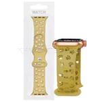 بند اپل واچ مدل SILICON 42mm/44mm/45mm/49mm طرح ردپا کرم