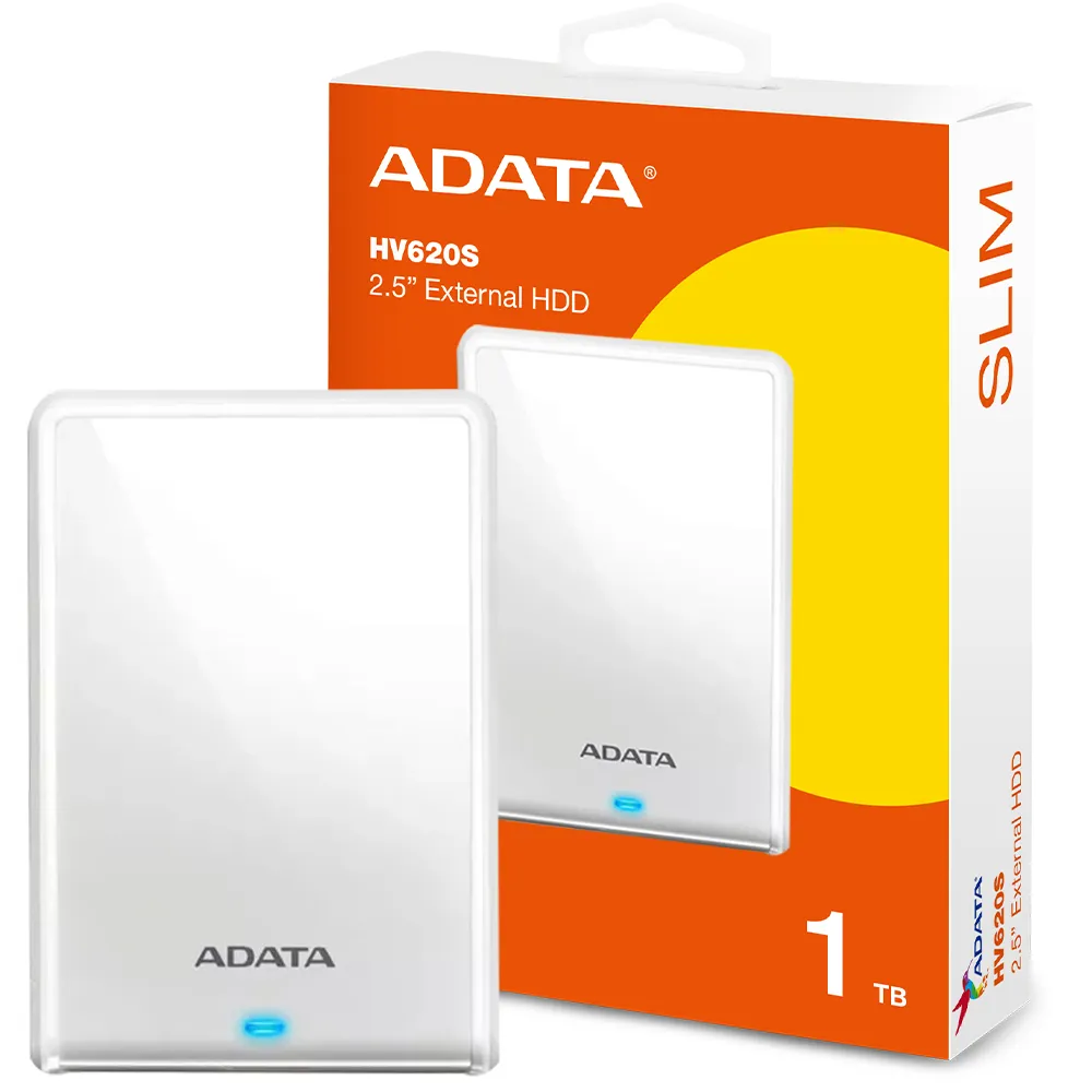 3dce399f52d107c56a9c1a03c6e1ec96fb74070fcde799343b4526cb5e43da86.webp هارد اکسترنال ای دیتا مدل 1TB ADATA HV620s سفید گارانتی آونگ