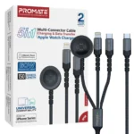 کابل پرومیت مدل PROMATE iCHARGE-TRIO-black 5IN1